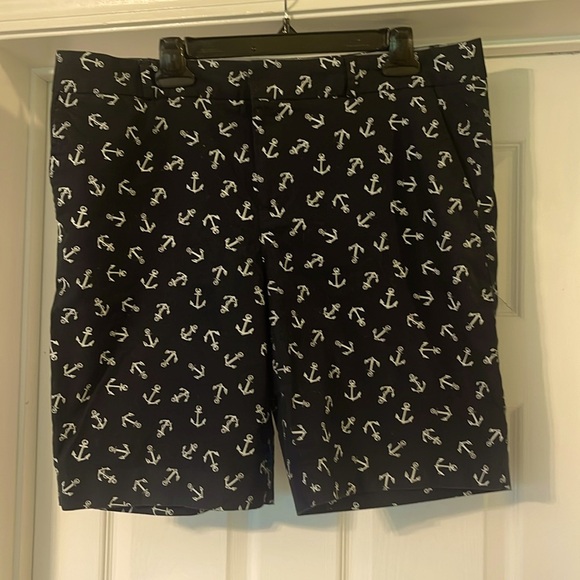 Banana Republic Bermuda Shorts - Anchor Design - Navy, White - Size 14 - Picture 1 of 5